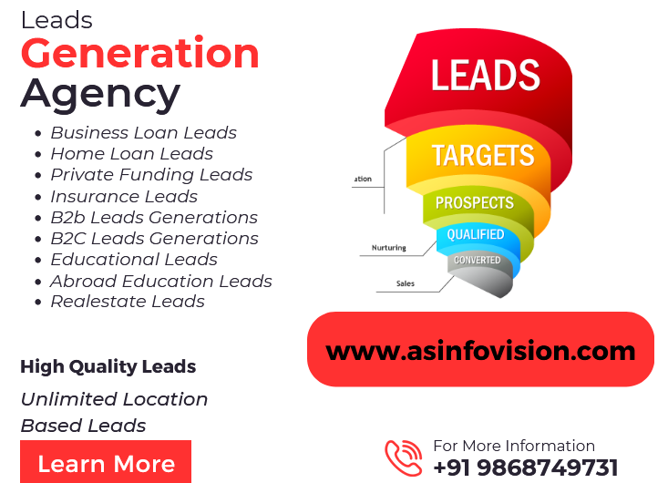 Leads Generations Agency in Gurugram Business Loan Leads Home Loan Leads Private Funding Leads Insurance Leads B2b Leads Generations B2C Leads Generations Educational Leads Abroad Education Leads Realestate Leads